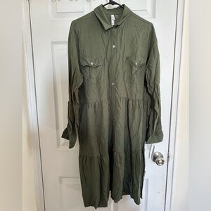 Tiered Shirt Dress